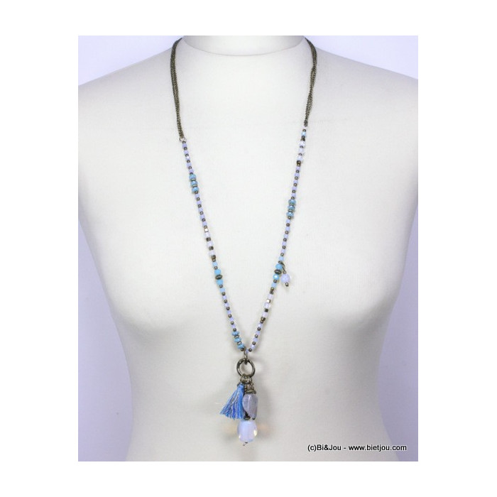 collier 0115119 bleu collier 0115119 bleu