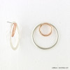 boucles d'oreilles femme "2 en 1" anneaux métal 0318117