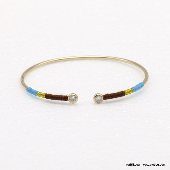 bracelet jonc finc ouvert fil enroulé tricolore 0218510 multi bracelet jonc finc ouvert fil enroulé tricolore 0218510 multi