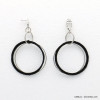 boucles d'oreilles femme anneaux métal fil métallisé 0318571