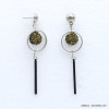 boucles d'oreilles boule strass tige anneau métal 0318698 boucles d'oreilles boule strass tige anneau métal 0318698