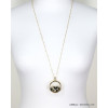 sautoir demi-lune écaille de tortue résine vintage femme 0118663 sautoir demi-lune écaille de tortue résine vintage femme 0118663