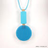 sautoir pendentif géométrique résine rayure coloré vintage femme 0119014 bleu sautoir pendentif géométrique résine rayure coloré vintage femme 0119014 bleu