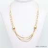 collier court maille miroir plate anneaux métal 0118625 collier court maille miroir plate anneaux métal 0118625