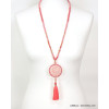sautoir pendentif crochet pompon fil polyester billes bois cristal pierre 0119057 sautoir pendentif crochet pompon fil polyester billes bois cristal pierre 0119057
