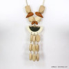 sautoir pendentif demi-lune perles bois facetté 0119084 blanc sautoir pendentif demi-lune perles bois facetté 0119084 blanc