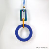 sautoir pendentif géométrique résine rayure coloré vintage 0119177 bleu sautoir pendentif géométrique résine rayure coloré vintage 0119177 bleu