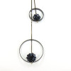 collier forme Y pendentif anneaux métal boules cristal 0119514 noir collier forme Y pendentif anneaux métal boules cristal 0119514 noir