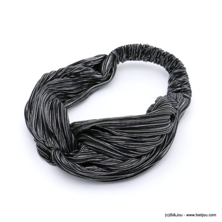 bandeau cheveux turban tissu cotelé fil métallisé 0619599