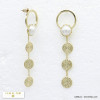 boucles d'oreilles géométrique métal spirale cabochon imitation perle 0320029 boucles d'oreilles géométrique métal spirale cabochon imitation perle 0320029