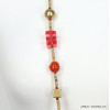 sautoir billes ccb carrés résine colorée cordon rondelle coco femme 0120004 rouge corail sautoir billes ccb carrés résine colorée cordon rondelle coco femme 0120004 rouge corail