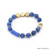 bracelet plage élastique arbre de vie rondelles Heishi polymère pierre nacre métal femme 0220089