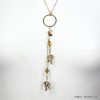 collier feuille anneau métal cristal coloré femme 0120129 jaune collier feuille anneau métal cristal coloré femme 0120129 jaune