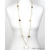 sautoir pièces nacre naturelle métal martelé doré femme 0120145 sautoir pièces nacre naturelle métal martelé doré femme 0120145