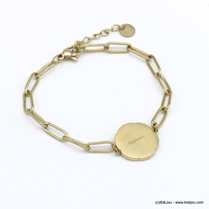 bracelet signe zodiaque SAGITTAIRE astro constellation acier inoxydable 0220029