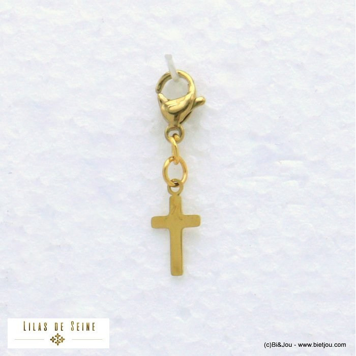 charm breloque croix acier inoxydable 0621022