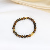 bracelet élastique billes 6mm pierre naturelle femme 0221032 marron