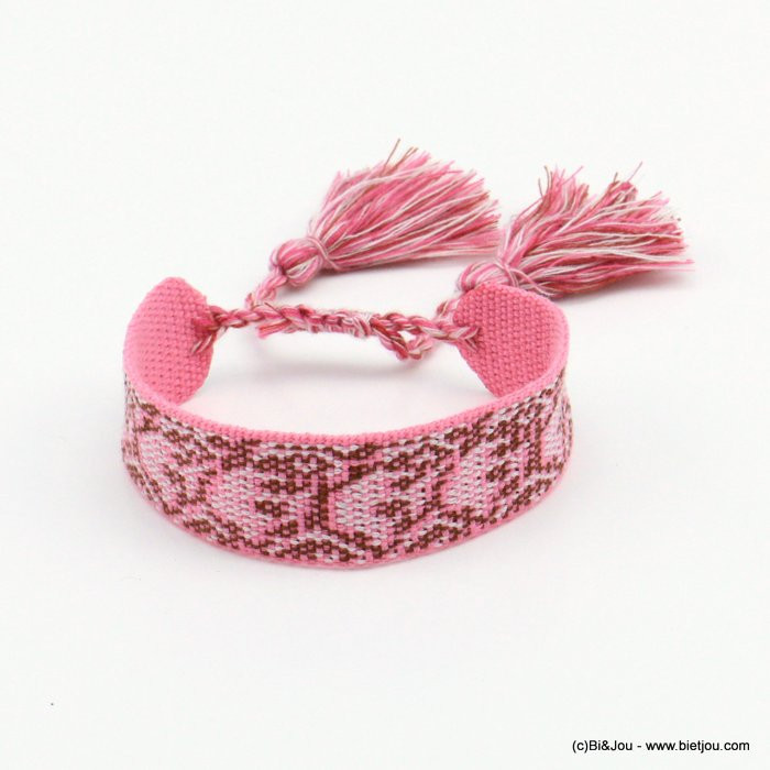 bracelet tissu réglable motif tapisserie 0221070 bracelet tissu réglable motif tapisserie 0221070