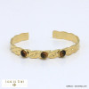 bracelet jonc 3 cabochons pierre acier inoxydable femme 0221501
