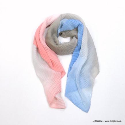 foulard plissé couleurs pastel polyester femme 0721508
