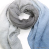 foulard plissé couleurs pastel polyester femme 0721506 gris clair