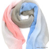 foulard plissé couleurs pastel polyester femme 0721508 multi