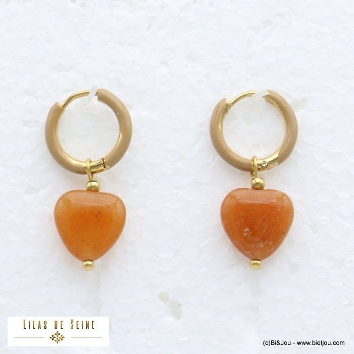 boucles d'oreille mini créoles coeur pierre anneau émail acier inoxydable femme 0321538 boucles d'oreille mini créoles coeur pierre anneau émail acier inoxydable femme 0321538