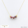 collier 3 pierres naturelles acier inoxydable femme 0121534 violet collier 3 pierres naturelles acier inoxydable femme 0121534 violet