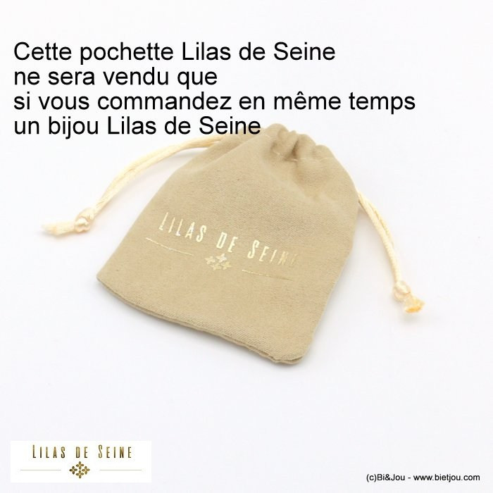 petit pochon tissu touché nubuck pour boucles d'oreilles ou bague Lilas de Seine 0621501 petit pochon tissu touché nubuck pour boucles d'oreilles ou bague Lilas de Seine 0621501