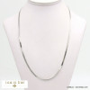 long collier minimaliste chaîne miroir acier inoxydable femme 0121570