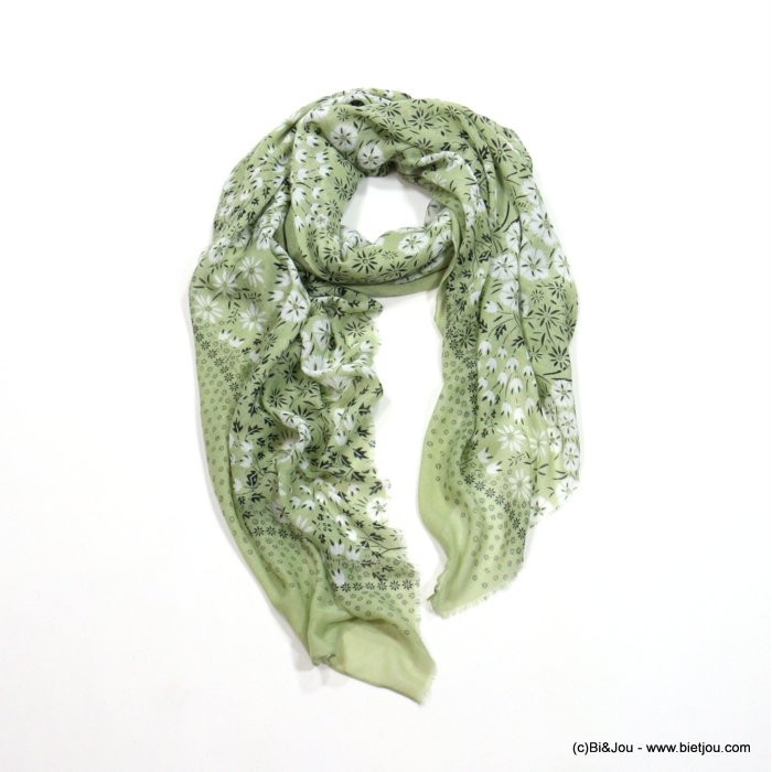 foulard imprimé fleurs champêtre viscose femme 0722016