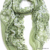 foulard imprimé fleurs champêtre viscose femme 0722016 vert