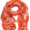 foulard imprimé fleurs champêtre viscose femme 0722016 saumon foulard imprimé fleurs champêtre viscose femme 0722016 saumon