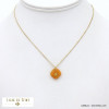 collier acier inoxydable pendentif carré pierre naturelle soleil rayonnant 0122033 collier acier inoxydable pendentif carré pierre naturelle soleil rayonnant 0122033