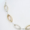 collier contemporain amandes stylisées métal bicolore femme 0118258 doré/argenté