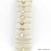 ensemble de 10 bracelets demi-soleil étoile coeur fleur nacre acier inoxydable femme 0222059 doré