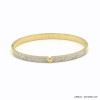 bracelet jonc ouvrable acier inoxydable forme V strass femme 0222081