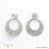 boucles d'oreille acier inoxydable martelé antique disque ajouré femme 0322047 boucles d'oreille acier inoxydable martelé antique disque ajouré femme 0322047