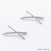 2 barrettes à cheveux croix métal perles femme 0622030 2 barrettes à cheveux croix métal perles femme 0622030