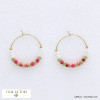 boucles d'oreille créoles acier inoxydable surfeur rondelles pierre nacre femme 0322026