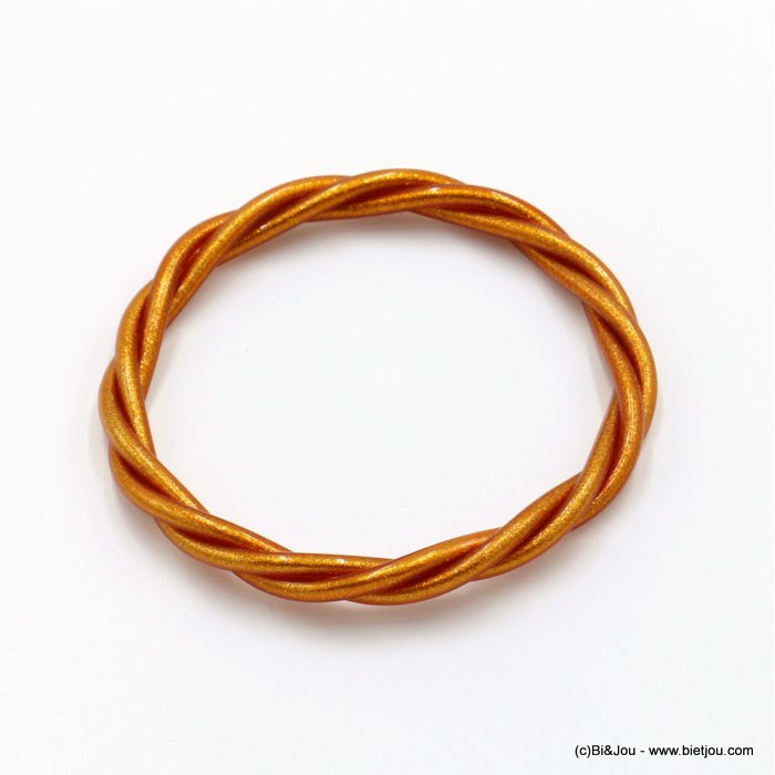 bracelet jonc Bouddhiste tressé porte-bonheur silicone 0222092