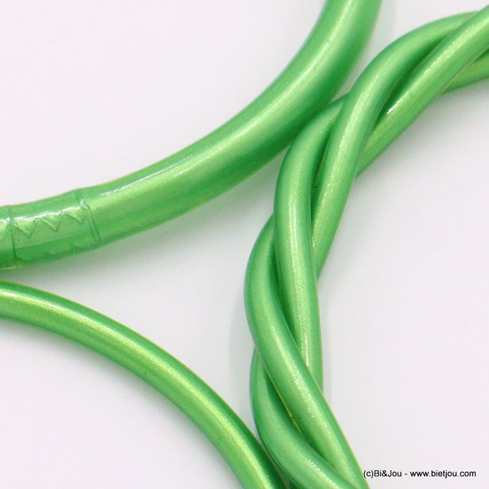 accumulation 5 bracelets jonc Bouddhiste porte-bonheur silicone 0222125 vert