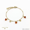 bracelet acier inoxydable grappes billes pierre pampilles martelées femme 0222064 bracelet acier inoxydable grappes billes pierre pampilles martelées femme 0222064