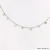 collier acier inoxydable breloque pampille ronde femme 0122075 argenté collier acier inoxydable breloque pampille ronde femme 0122075 argenté