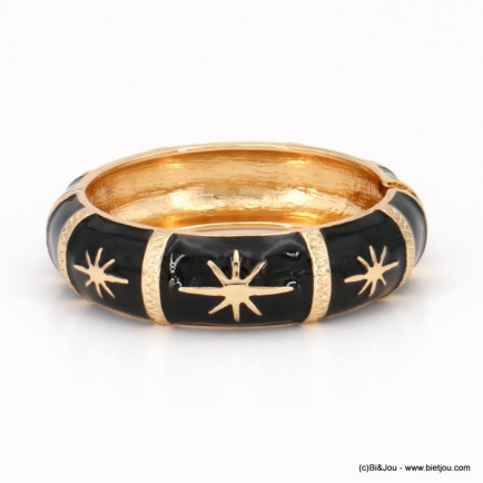 bracelet jonc ouvrable vintage étoile polaire émail coloré métal femme 0222160