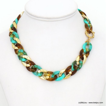 collier grosse maille acrylique femme 0122526