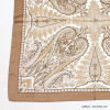 carré satin motif hippocampe stylisé touché soie polyester femme 0722511 taupe