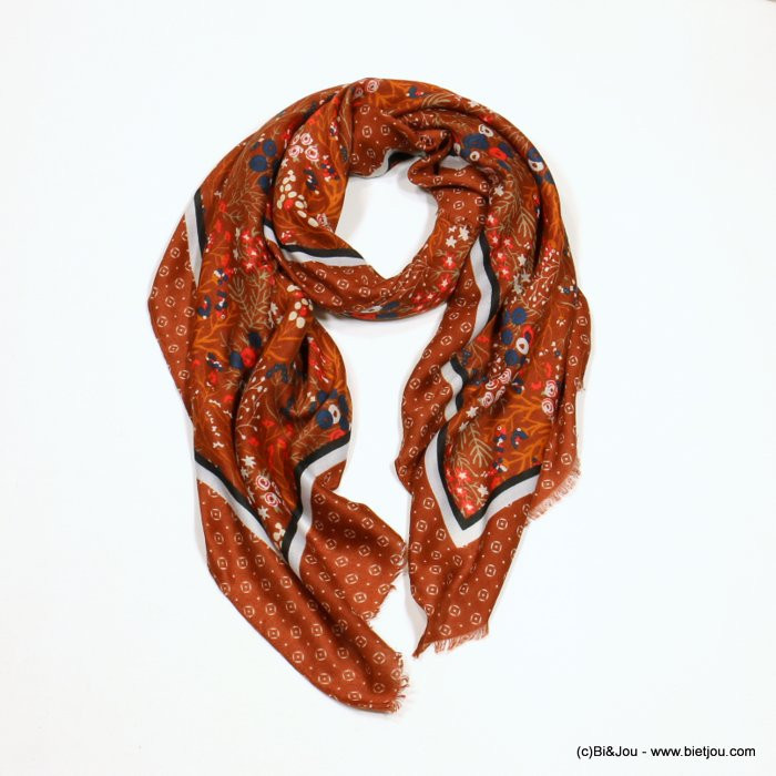 foulard motif floral femme 0722525