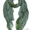 foulard motif géométrique tressé femme 0722502 vert