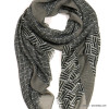 foulard motif géométrique tressé femme 0722502 gris clair